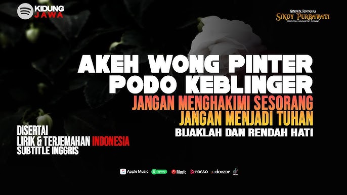 Kersaning Hyang Lirik Dan Artinya Album Kidung Jowo Pitutur Luhur | AKEH SYUKUR, OJO NGAWUR, ORA NGLANTUR - YouTube