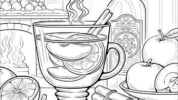 A Taste of Tradition: Mulled Wine and Winter Bliss Paint by Number Zen Color app #coloringbook
