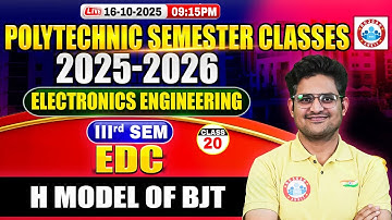 Polytechnic 3rd Semester Electronics Engineering | EDC | H model of BJT | BTEUP 3rd Semester