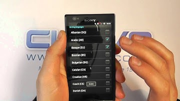 Sony Xperia P Languages