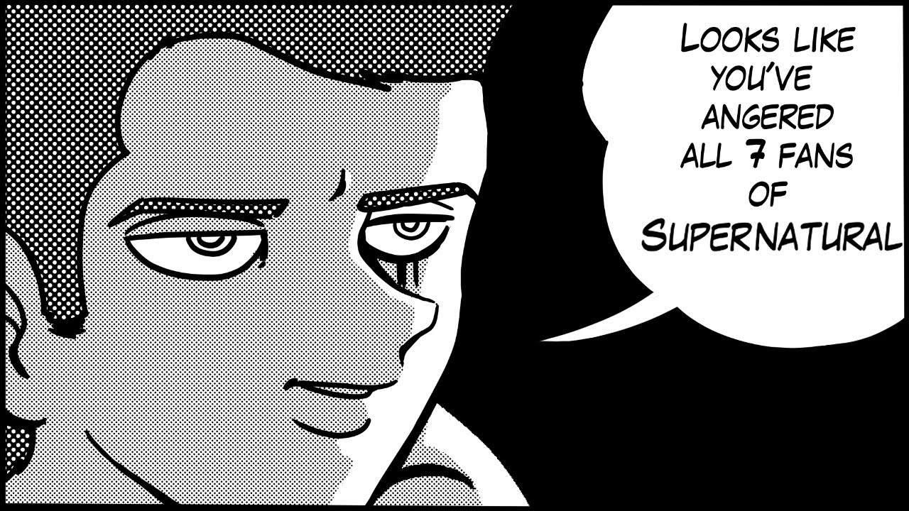 Devilman's "WHY GOD!?" but it's Destiel