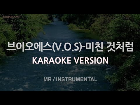 [짱가라오케/노래방] 브이오에스(V.O.S)-미친 것처럼 (Like Crazy) (MR/Instrumental) [ZZang KARAOKE]