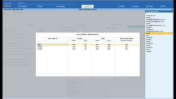 Voucher Type Security in TallyPrime