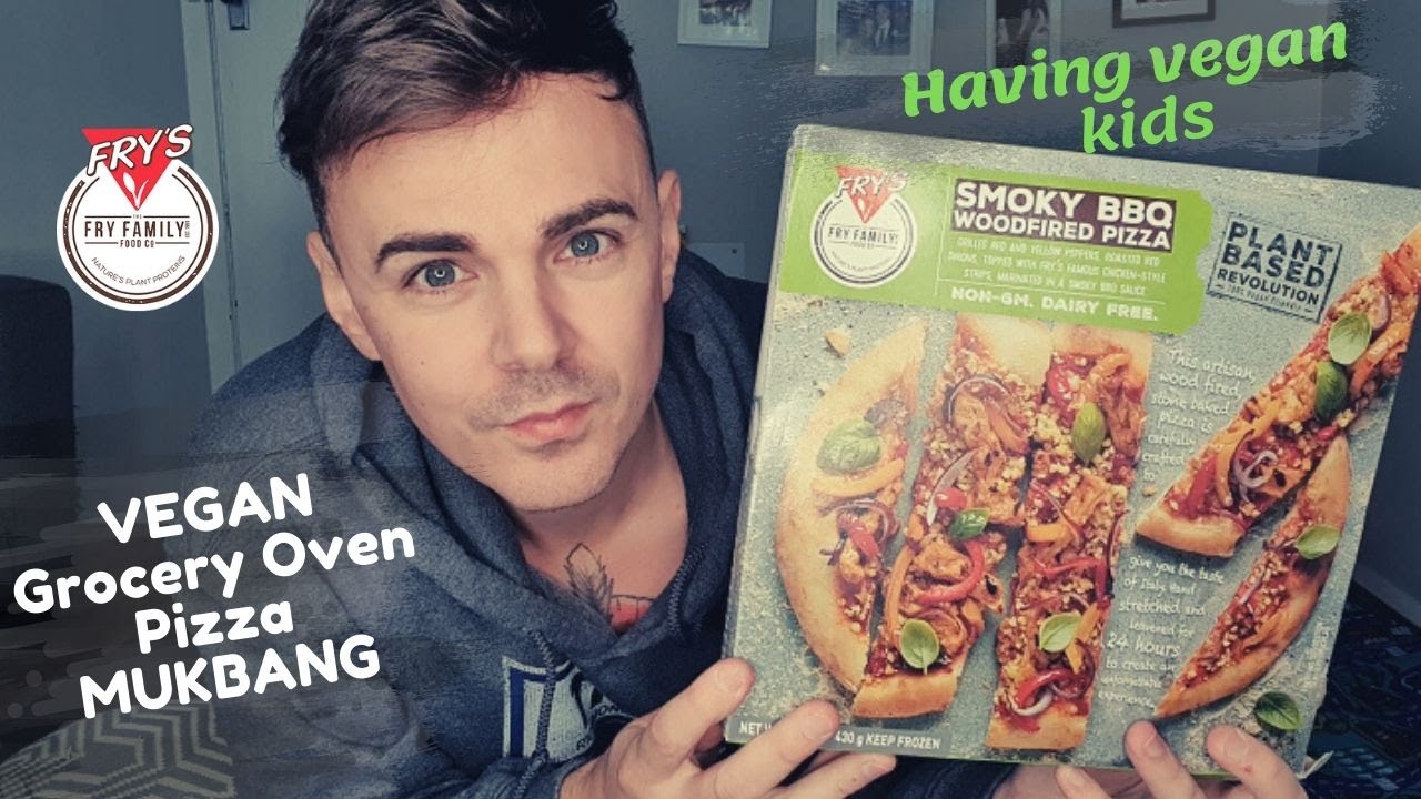 MUKBANG VEGAN STORE BOUGHT PIZZA   Having VEGAN KIDS (Mukbang/Eating Show)