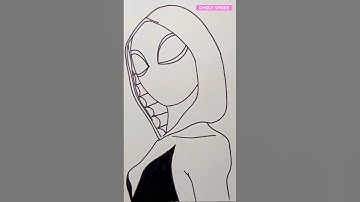 How To Draw Ghost-Spider | Spider-Man 2023 #shorts #drawingshorts #drawing #ghostspider