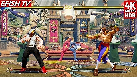 Ed vs Vega (Hardest AI) - Street Fighter V | 4K 60FPS HDR