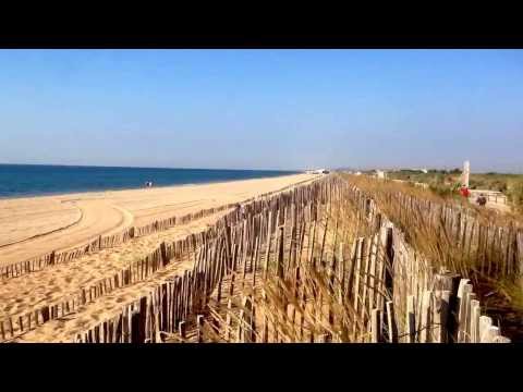 Strandpanorama mit einem Traum-Fahrradweg von Agde nach Sete.