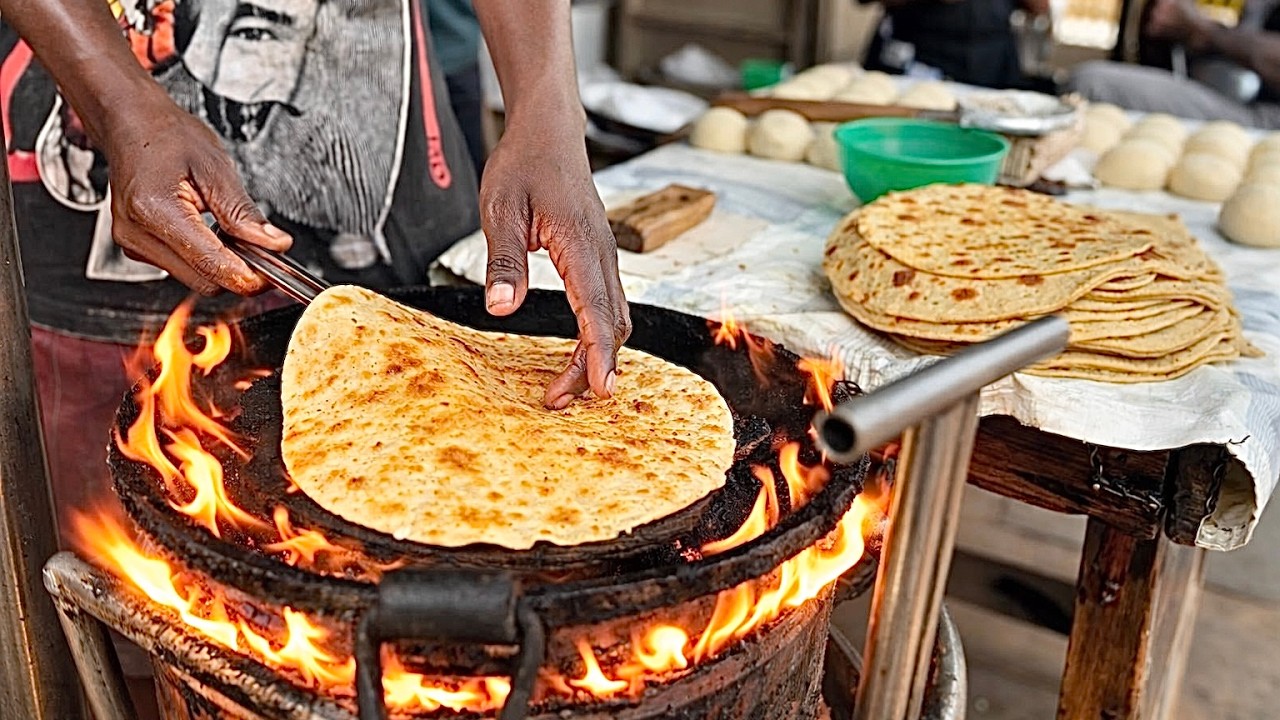 Street Food Chapati Making | Fresh & Soft Flatbread