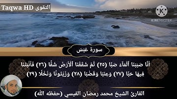سورة عبس | القارئ الشيخ محمد رمضان القيسي (حفظه ﷲ)