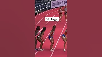 Thumbnail of Epic dodge in 4x400 relay #shorts