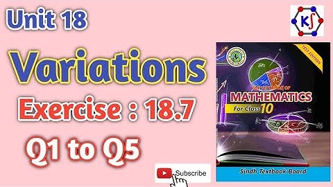 VARIATIONS||Exercise 18.7||Ratio & Proportions||Directly & Inversely ||Grade10||All Questions