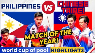 Philippines vs Chinese Taipei  - World Cup of Pool 2023 (FULL MATCH HIGHLIGHTS)