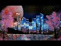 Spray Paint Painting Video of a Night City Skyline....STUNNING!!!!