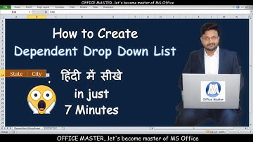 How To Create Dependent Drop Down List In Excel || Office Master || Hindi || Advance Excel Tutorial