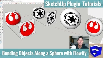 Bending Logos Along the Face of a Sphere in SketchUp with Flowify - SketchUp Star Wars Tutorial!