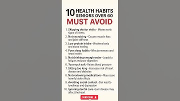 10 Health Habits Seniors Over 60 Must Avoid.#seniorhealth