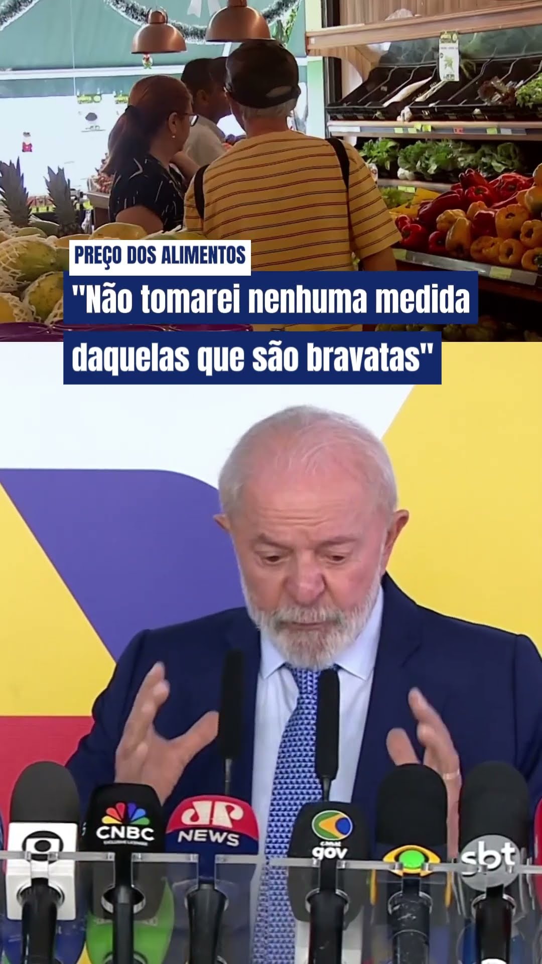 Lula comenta inflação sobre alimentos: “Aflige os mais pobres” #shorts