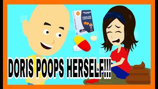 Caillou Puts Laxative (Stool Softener) In Doris's Water/Poops Herself/Caillou Grounded