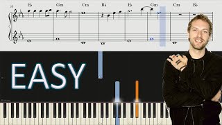 Video thumbnail of "Coldplay - Fix You - EASY Piano Tutorial + SHEETS"