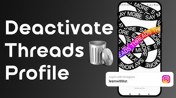 How to Delete Threads Profile  - Deactivate Threads Account - Learn With HBS