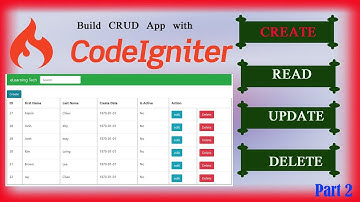 Codeigniter CRUD Application with Bootstrap Part 2