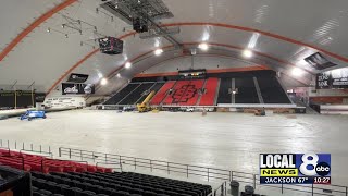 Holt Arena construction nearing completion