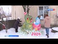 Жители Кировской области лепят снежных драконов (ГТРК Вятка)