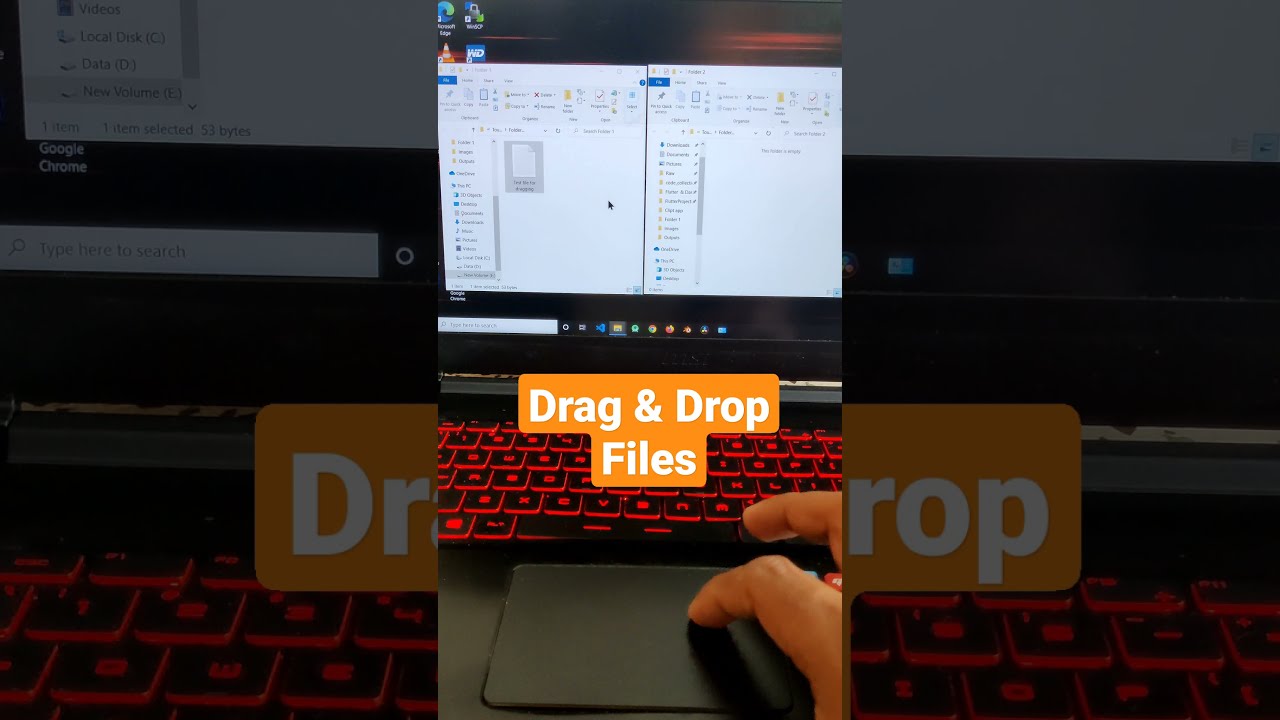 How to Drag and Drop with touchpad in windows 10 Laptop