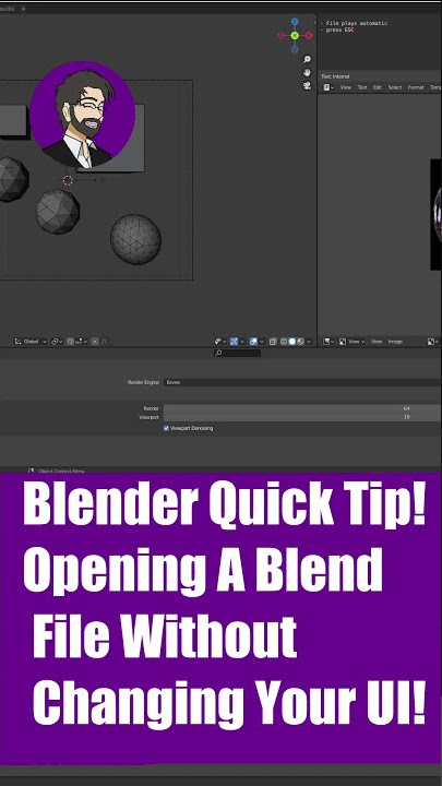 Blender Quick Tip | Loading Default UI on Opening a Blend File!