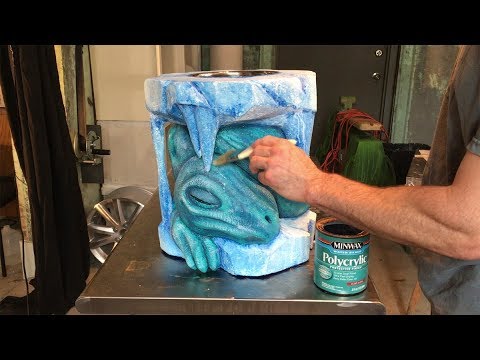 How to hard-coat and finish a styrofoam prop