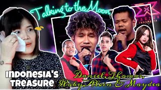 Reaksi 1st | Daniel, Thomas, Roby, Maydea & Alvin | TALKING TO THE MOON | X Factor Indonesia 2021