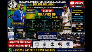 LEC 09 | GRAPHS OF cos(x), sin(x), tan(x) |TRIGONOMETRY| NTA LEVEL 4 | DIT, ATC, KIST| ENG OLENJOLAI