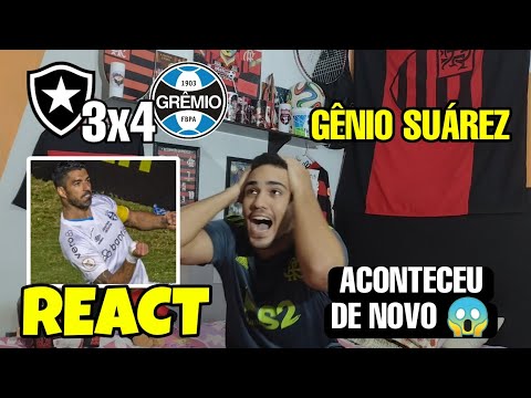 REACT BOTAFOGO 3 X 4 GRÊMIO MELHORES MOMENTOS BRASILEIRÃO 2023 LUIS ...