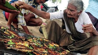 My 105 years Grandma's Fish Fry | World Best roasted fish recipe | Country Foods