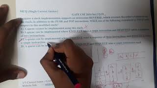 GATE CSE 2014 SET 2 Q 51 || Stacks and Queues || Data Structure || GATE Insights Version: CSE