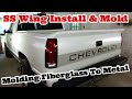 SS Wing Install & Mold On OBS Chevy Silverado Truck HOW TO MOLD BOND FIBERGLASS TO METAL BODY PANELS