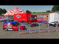 Dmontage du cirque statilini plein de camions de cirque  farming simulator 22