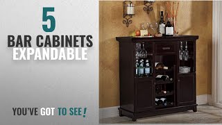 Top 10 Bar Cabinets Expandable [2018]: Impressive Expandable Wine Bar Features 12 wine slots, ...
