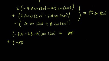 3.5 Undetermined coefficients trig example