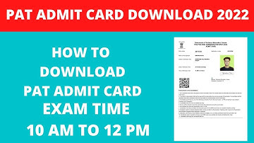How to download Assam PAT Entrance Exam Admit Card 2022 | Assam Polytechnic Admit card Download