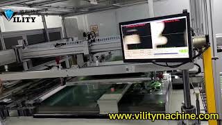 Vility automatic sheet to sheet CCD vision registring four-post screen printing machine