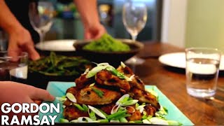 Spicy Chicken Wings, Thai Green Curry Rice & Green Beans with Chilli Peanut Dressing | Gordon Ramsay