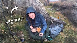 The Lightest Tarp I&#39;ve Ever Used • Wind &amp; Rain Camping!