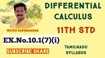 11th Std Maths Ex.10.1(7)(i) Examine the DIFFERENTIABILITY of |sinx| in R by drawing diagrams