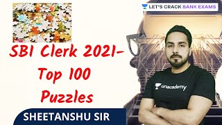 SBI/RRB 2021- Top 100 Puzzles (Session-1) | Reasoning | SBI CLERK 2021 SPECIAL