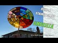 Stained Glass Umbrella | DIY Color Wheel Squirrel Feeder