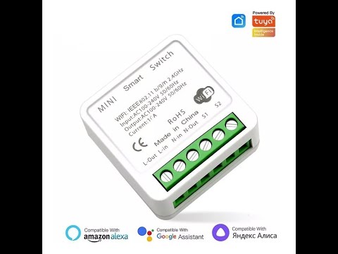 Перемикач живлення WiFi Smart Switch 16A із віддаленим керуванням для розумного будинку. Tuya, видео 1