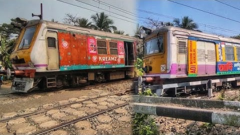 Crossing : Different Model Of  EMU Local Train Furious Skipped at Railgate