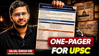 How to make perfect One Pager Notes for Mains? Live Application | Notes Making Strategy by Sajal Sir