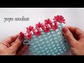 كروشية قواعد أكواب مربعة ! بغرزة الشبكة بحواف رائعة ! من بوقى الخيوط - Crochet coasters #يويو_كروشية